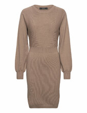 Vmhollykaris Ls O-neck Dress Ga Boo Vero Moda Beige