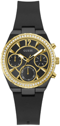 Guess Dameur Gw0697l2 Multifunction Sort/gummi Ø36.5 Mm