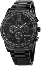 Akribos Xxiv Herreur Ak1072bk Complication Sort/stål Ø45 Mm