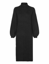 Yasbalis Ls Funnel Knit Dress S. Noos Yas Black