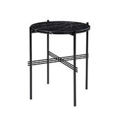 Gubi Ts Sidebord Rundt Ø40 Sort/sort Marquina Marmor