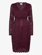 Mlmivana Tess Ls Jrs Abk Dress 2f Mamalicious Burgundy
