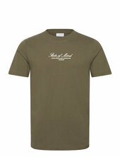 Embroidery O-neck Tee S/s Lindbergh Green
