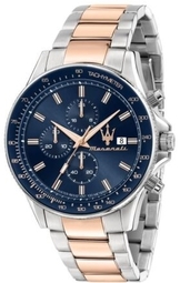 Maserati Herreur R8873640012 Sfida Blå/stål Ø44 Mm