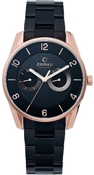 Obaku Herreur V171gmvbsb Flint Sort/stål Ø41 Mm