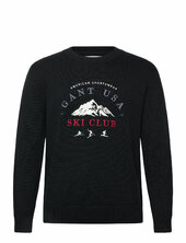 Embroidered Graphic C-neck Gant Black