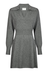 Neo Noir - Kjole - Melia Knit Dress - Dark Grey Melange