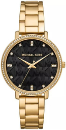 Michael Kors Dameur Mk4916 Pyper Sort/gul Guldtonet Stål Ø38 Mm