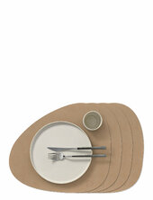 4-set Table Mat Curve Nupo Lind Dna Beige