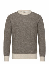 Slhrai Ls Knit Crew Neck Noos Selected Brown