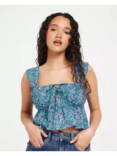 Only Onlnova Lux Strap Becky Top Aop Ptm Crop Tops Swim Cap 425 Fiorella