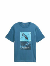 Photoprinted T-shirt Tom Tailor Blue