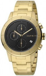 Esprit Herreur Es1g108m0095 Sort/gul Guldtonet Stål Ø42 Mm