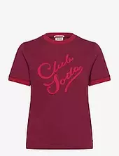 Applique Artwork Regular T-shirt With Contrast Rib Scotch & Soda Red