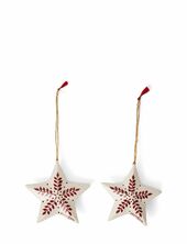 Papier Maché Star Christmas Ornament Lexington Home White