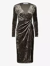 Velvet Knot Dress Mango Khaki