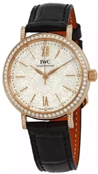 Iwc Dameur Iw357406 Portofino Sølvfarvet/læder Ø34 Mm