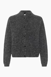 Alphagz Short Cardigan - Charcoal Melange - Gestuz - Grå L