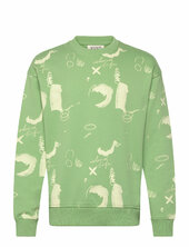 Relaxed-fit Aop Sweatshirt Scotch & Soda Green