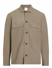 Cotton Blend Overshirt Calvin Klein Beige