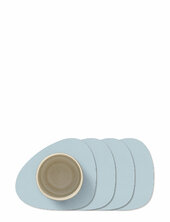 4-set Glass Mat Curve Nupo Lind Dna Blue