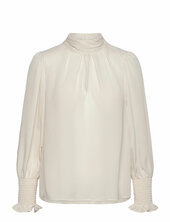 Crepe Light High Nk L.s Top French Connection White