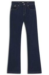 Bootcut Jeans I Blå Denim Med Stræk Og Møntlomme