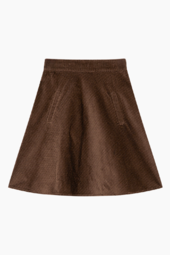 Pretty Cord Stelly Skirt - Demitasse - Mads Nørgaard - Brun L