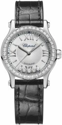 Chopard Dameur 278573-3013 Happy Sport Sølvfarvet/læder Ø30 Mm