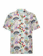 Aop Short-sleeved Regular Fit Viscose Shirt Scotch & Soda Patterned