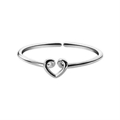 Lille Hjertering I Sterling Sølv