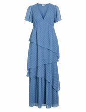 Vidobby S/s Ankel Layer Dress/dc/ka Vila Blue