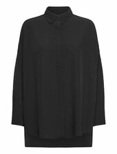 Caprina Crepe Ls Button Shirt French Connection Black