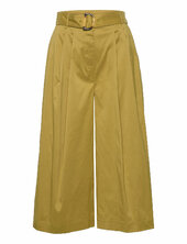 Blended Cotton Culottes With A Belt Esprit Collection Green