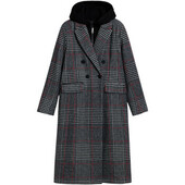 Frakker Desigual  Coat_capucha_check 25wwew13