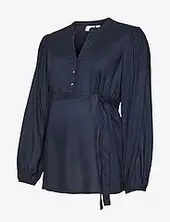 Mlmercy Lia L/s Wo Top 2f Noos Mamalicious Navy