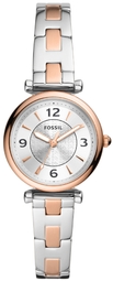 Fossil Dameur Es5201 Carlie Sølvfarvet/stål Ø28 Mm