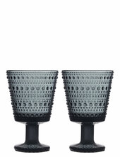 Kastehelmi 26cl Glas På Fod 2stk Iittala Grey
