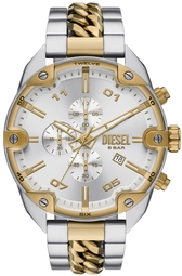 Diesel Herreur Dz4629 Spiked Sølvfarvet/guldtonet Stål Ø49 Mm