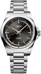Longines Dameur L3.720.4.52.6 Conquest Sort/stål Ø38 Mm