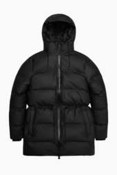 Alta Long Puffer String W Jacket W3t4 - Black - Rains - Sort M