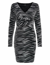 Onlqueen L/s V-neck Glitter Dress Jrs Only Grey