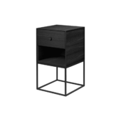 By Lassen Frame Skab 35 Med 1 Skuffe Sortfarvet Ask