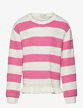 Knitted Striped Pullover Tom Tailor Pink