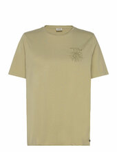 Washed With Chest Artwork Relaxed Fit T-shirt Scotch & Soda Khaki