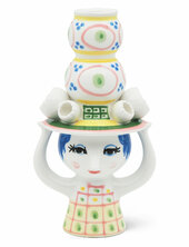 Lady With Hat Lysestage H16 Cm Pink Bjørn Wiinblad Pink