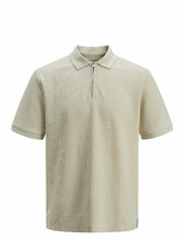 Jjeaustin Zip Polo Ss Noos Jack & J S Beige