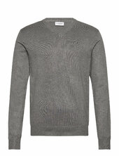 Ecovero V-neck L/s Knit Lindbergh Grey