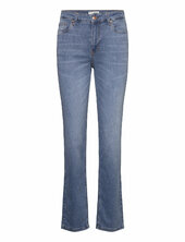 Pzemma Hw Jeans Medium Straight Leg Pulz Jeans Blue