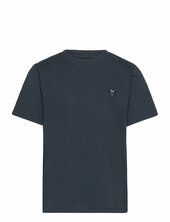 Regular Fit Badge T-shirt - Gots/ve Knowledge Cotton Apparel Navy